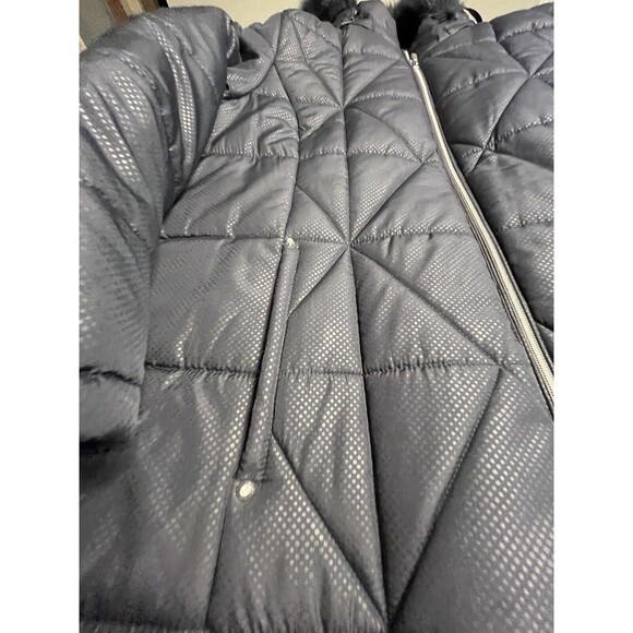 NWT International Details Blue Faux Rim Lined Detachable Hood Jacket Coat Sz 2X - Picture 3 of 15